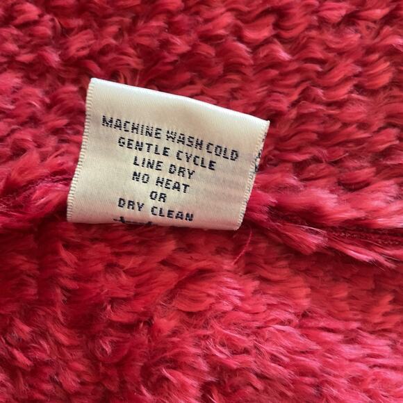 Tasha Polizzi Red Suede Moto Jacket Sz M Detachable Faux Fur Collar Asymmetrical - Picture 16 of 16